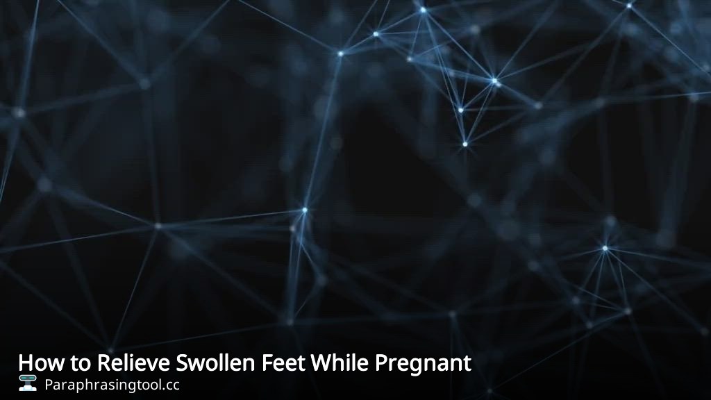 How to Relieve Swollen Feet While Pregnant