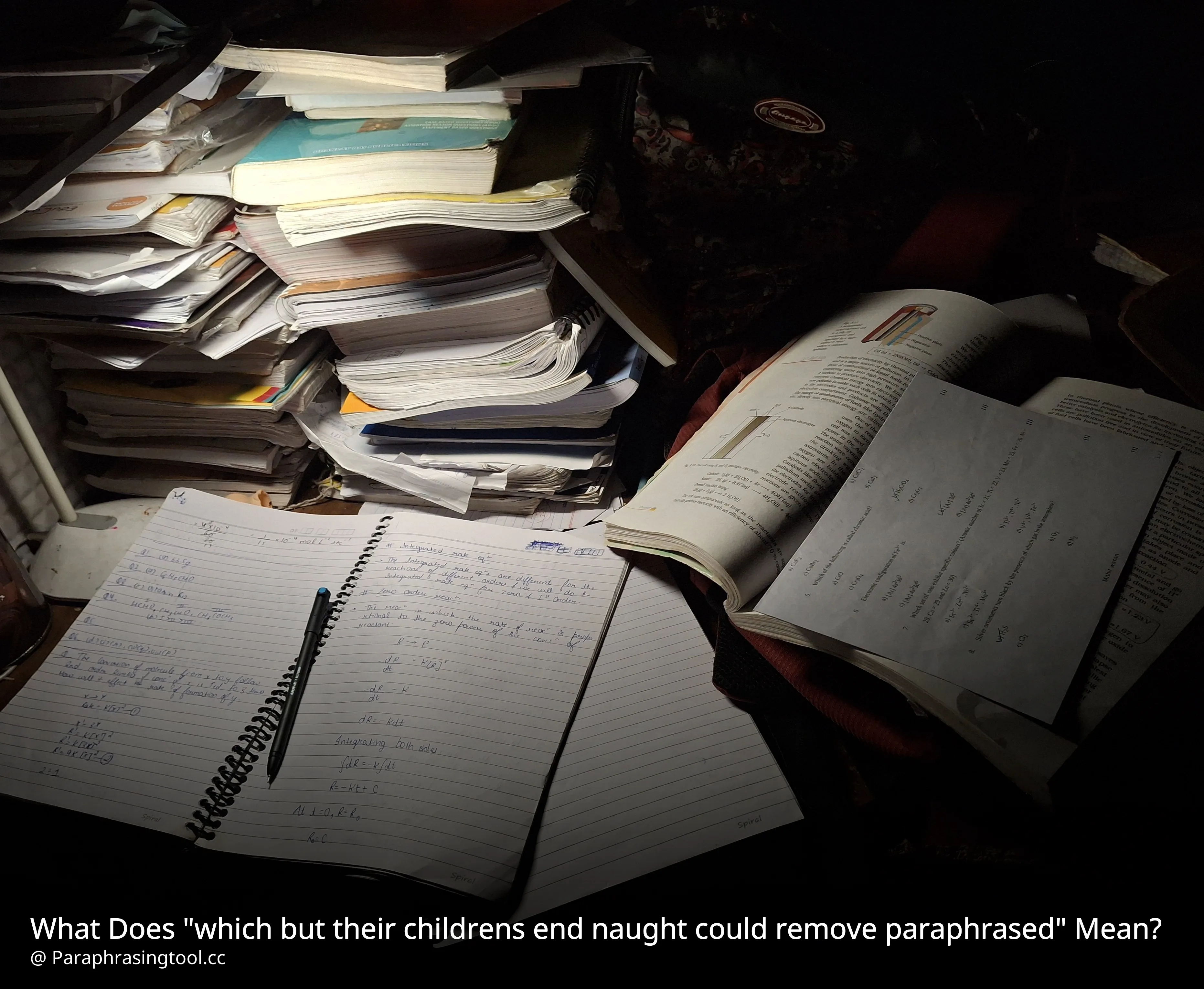 What Does "which but their childrens end naught could remove paraphrased" Mean?