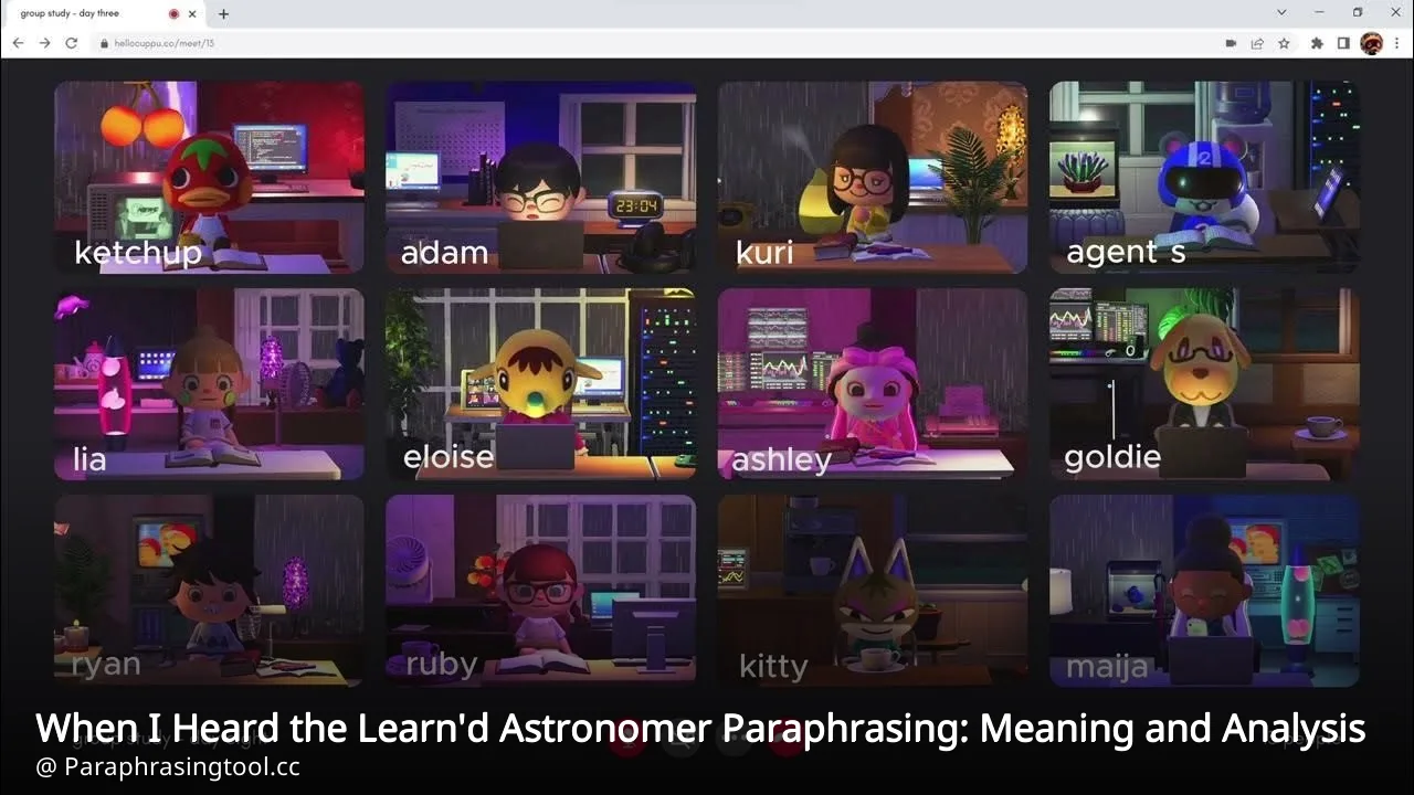 When I Heard the Learn'd Astronomer Paraphrasing: Meaning and Analysis