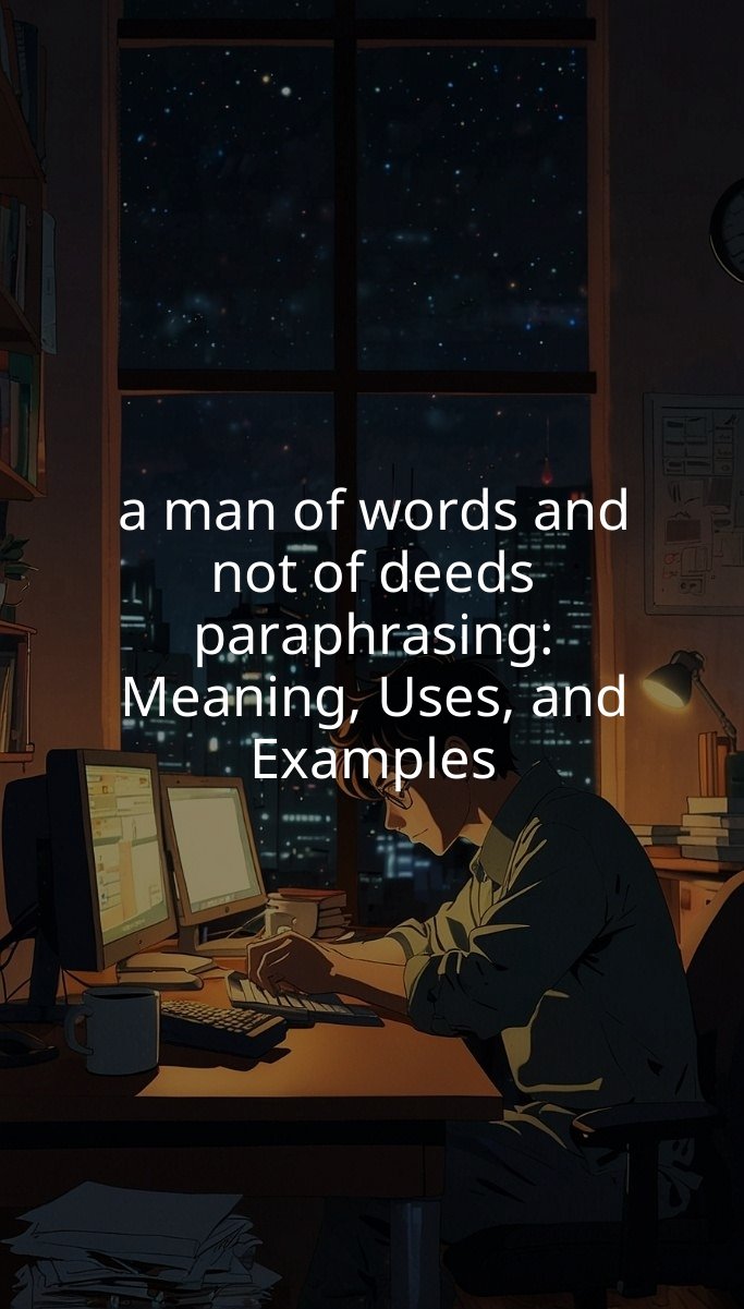 a man of words and not of deeds paraphrasing: Meaning, Uses, and Examples