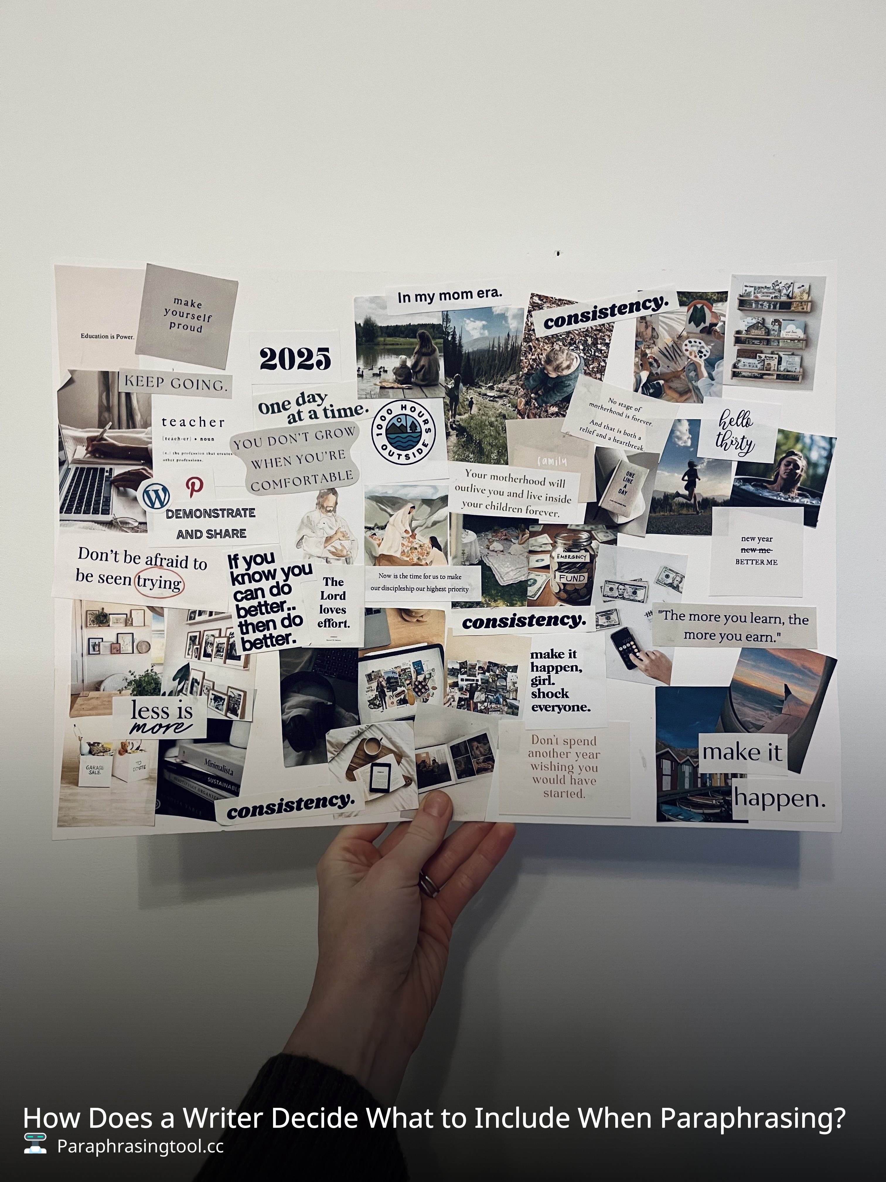 How Does a Writer Decide What to Include When Paraphrasing?