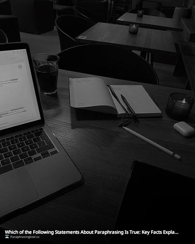Which of the Following Statements About Paraphrasing Is True: Key Facts Explained