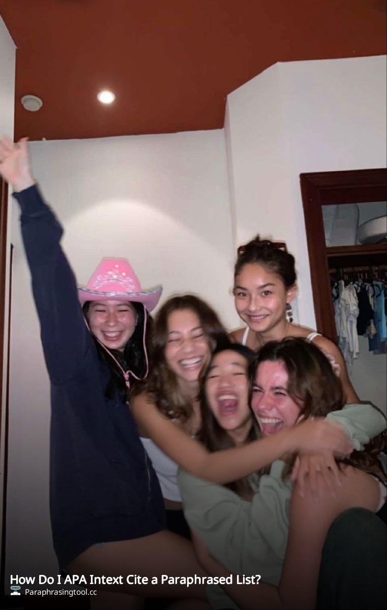 How Do I APA Intext Cite a Paraphrased List?