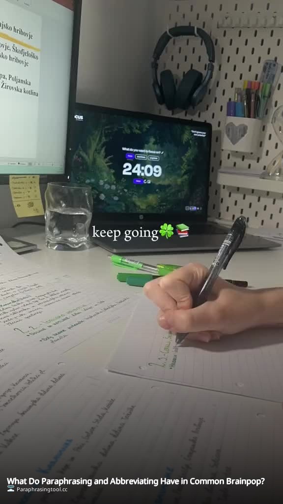 What Do Paraphrasing and Abbreviating Have in Common Brainpop?