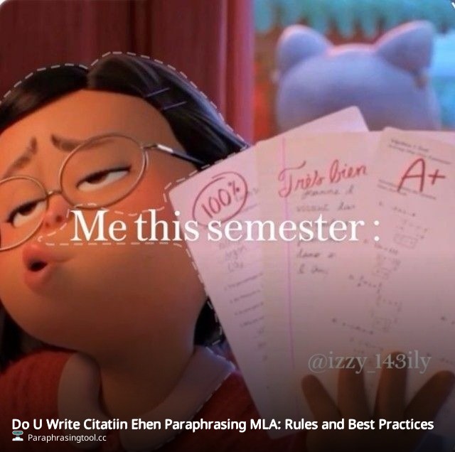 Do U Write Citatiin Ehen Paraphrasing MLA: Rules and Best Practices