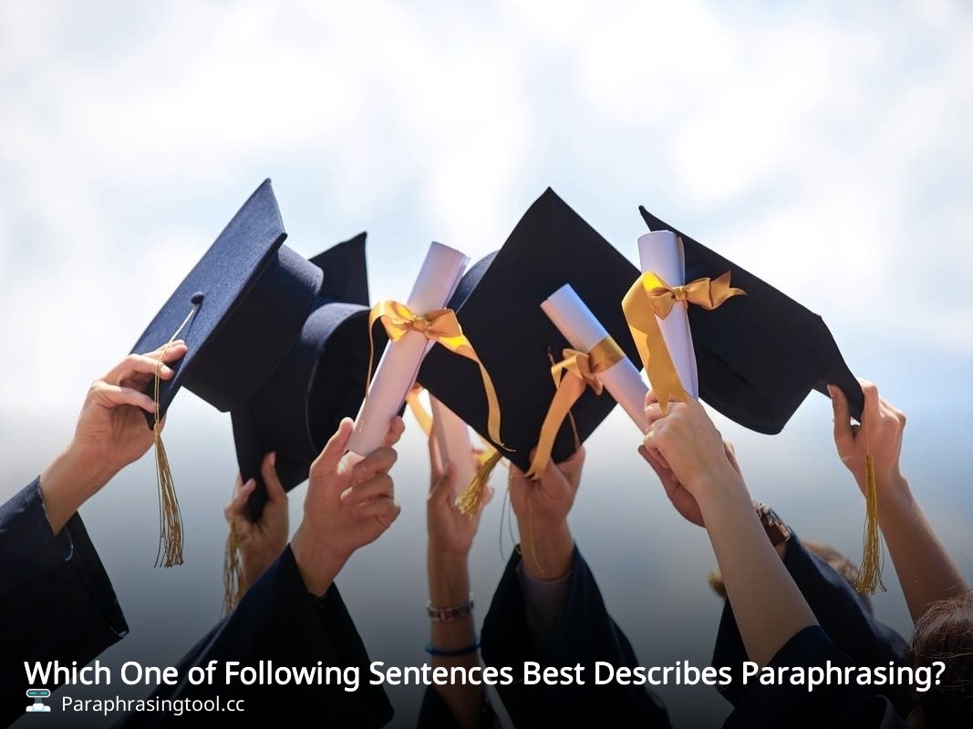 Which One of Following Sentences Best Describes Paraphrasing?