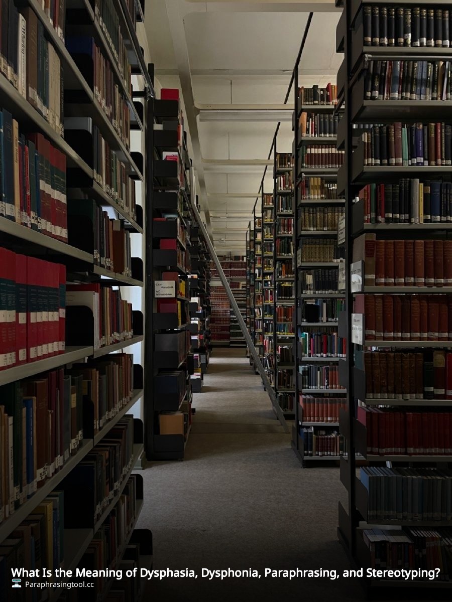 What Is the Meaning of Dysphasia, Dysphonia, Paraphrasing, and Stereotyping?