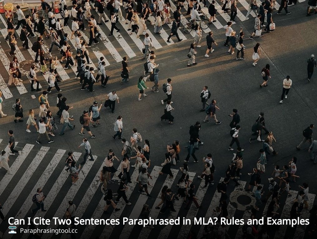 Can I Cite Two Sentences Paraphrased in MLA? Rules and Examples