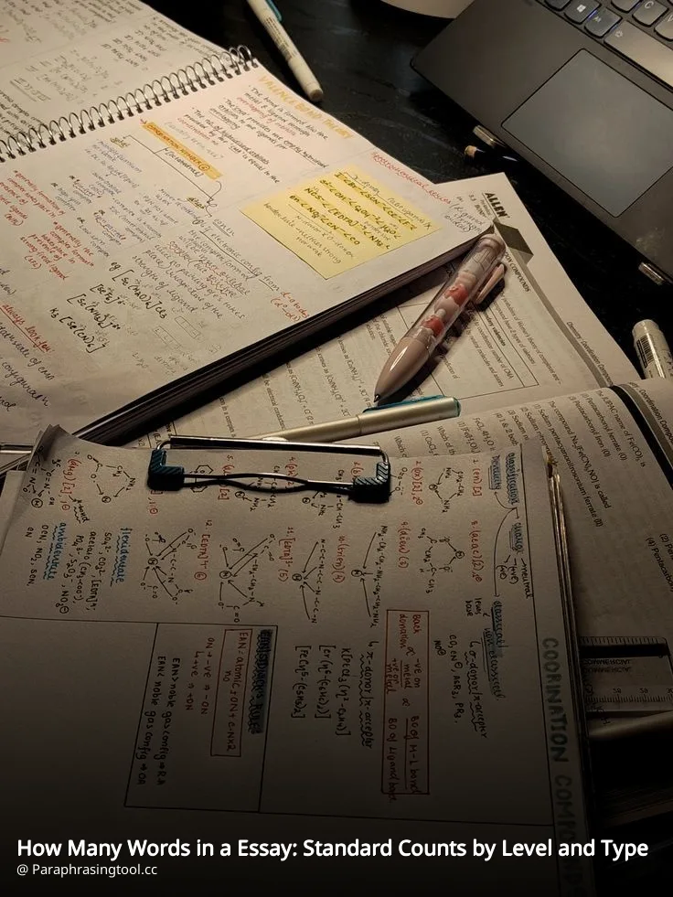 How Many Words in a Essay: Standard Counts by Level and Type