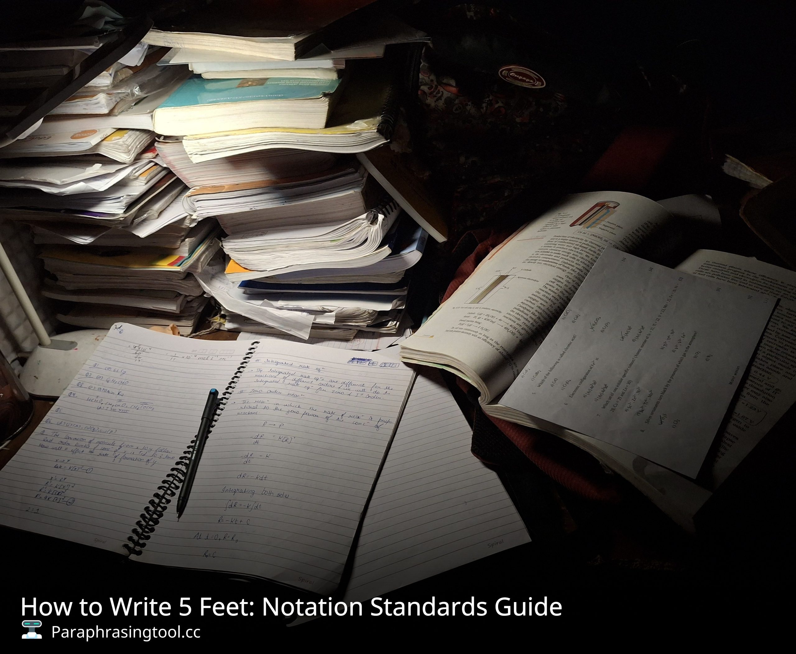 How to Write 5 Feet: Notation Standards Guide