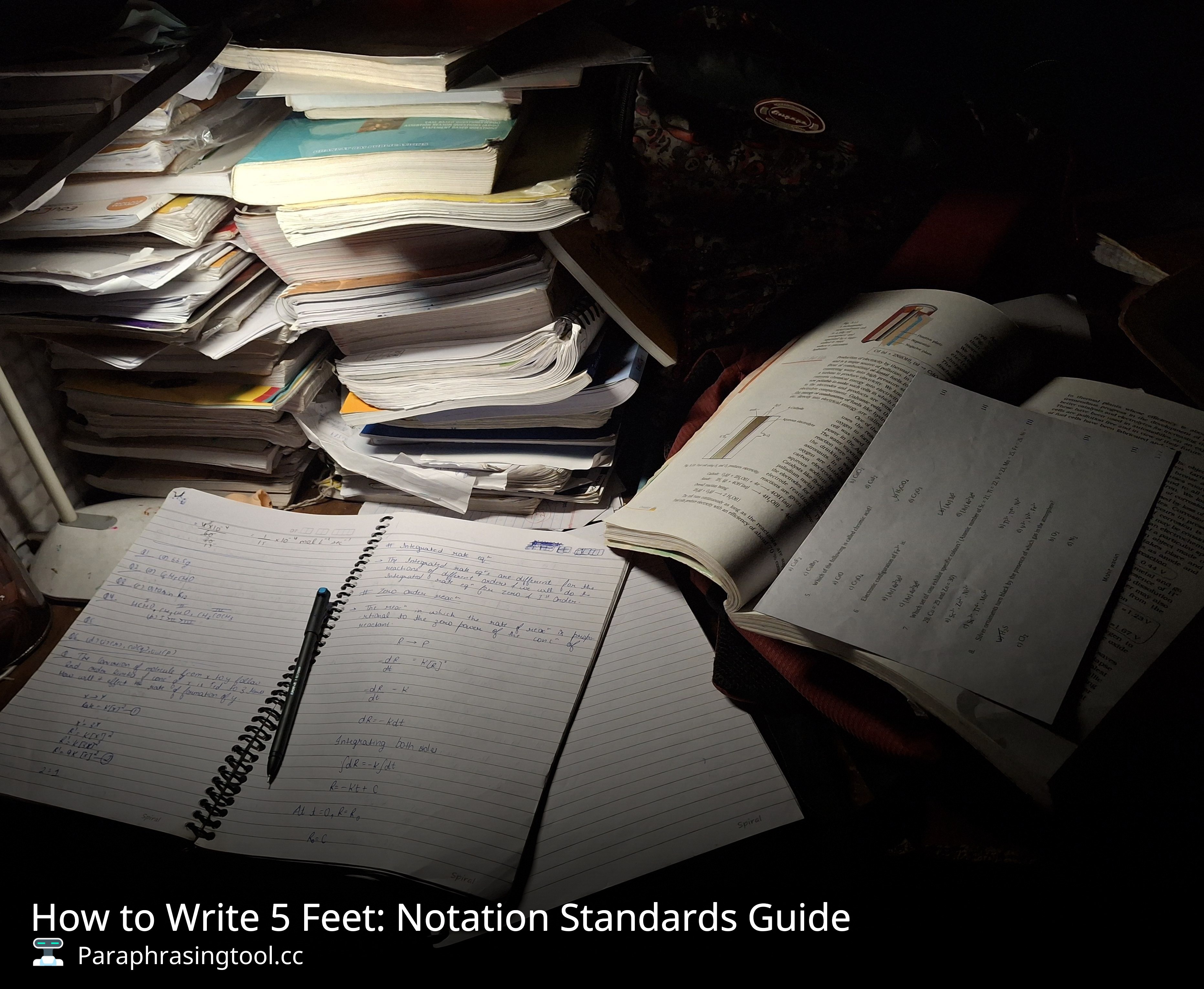 How to Write 5 Feet: Notation Standards Guide