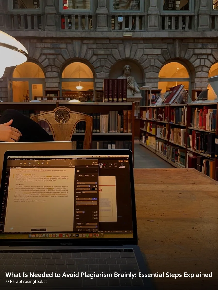 What Is Needed to Avoid Plagiarism Brainly: Essential Steps Explained