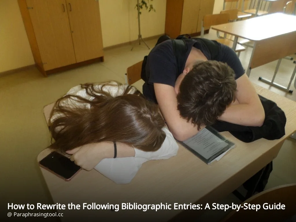 How to Rewrite the Following Bibliographic Entries: A Step-by-Step Guide