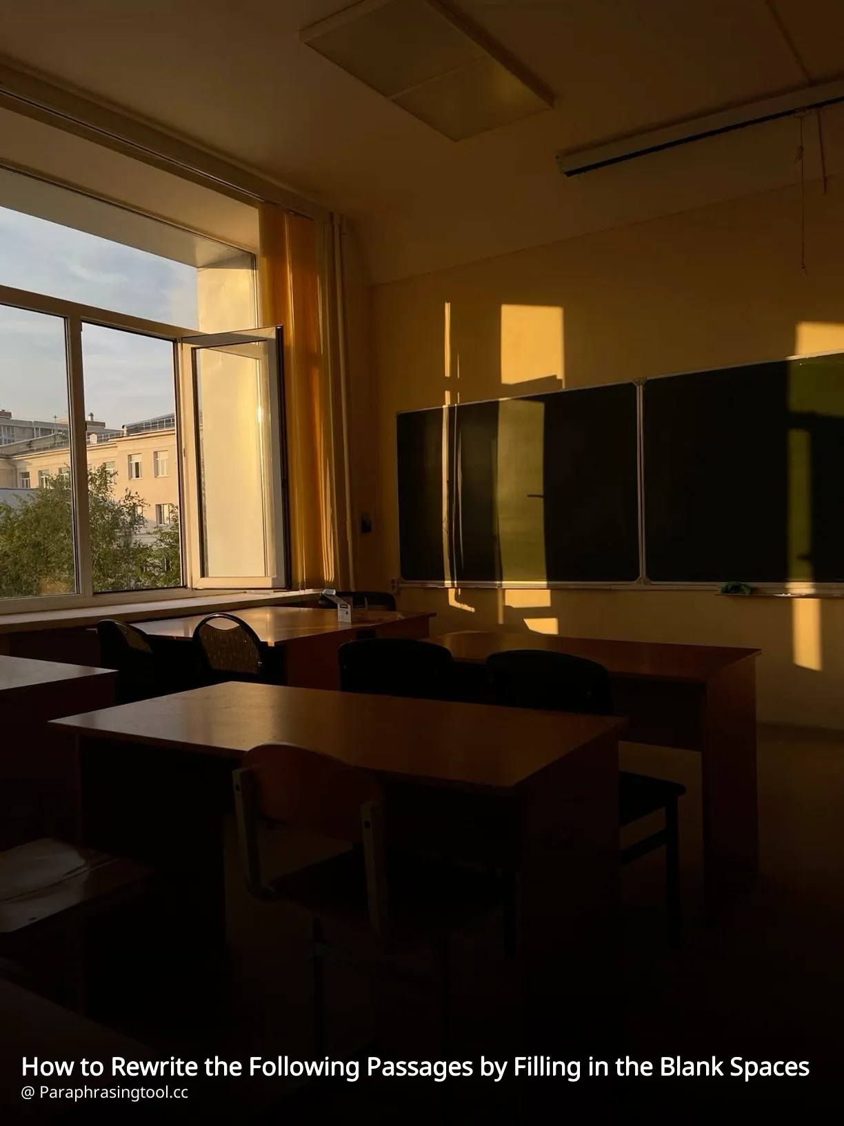 How to Rewrite the Following Passages by Filling in the Blank Spaces