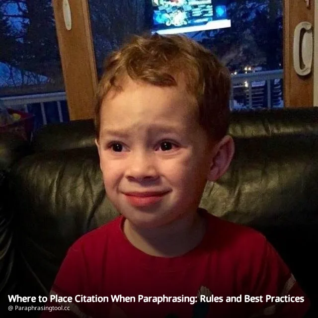 Where to Place Citation When Paraphrasing: Rules and Best Practices