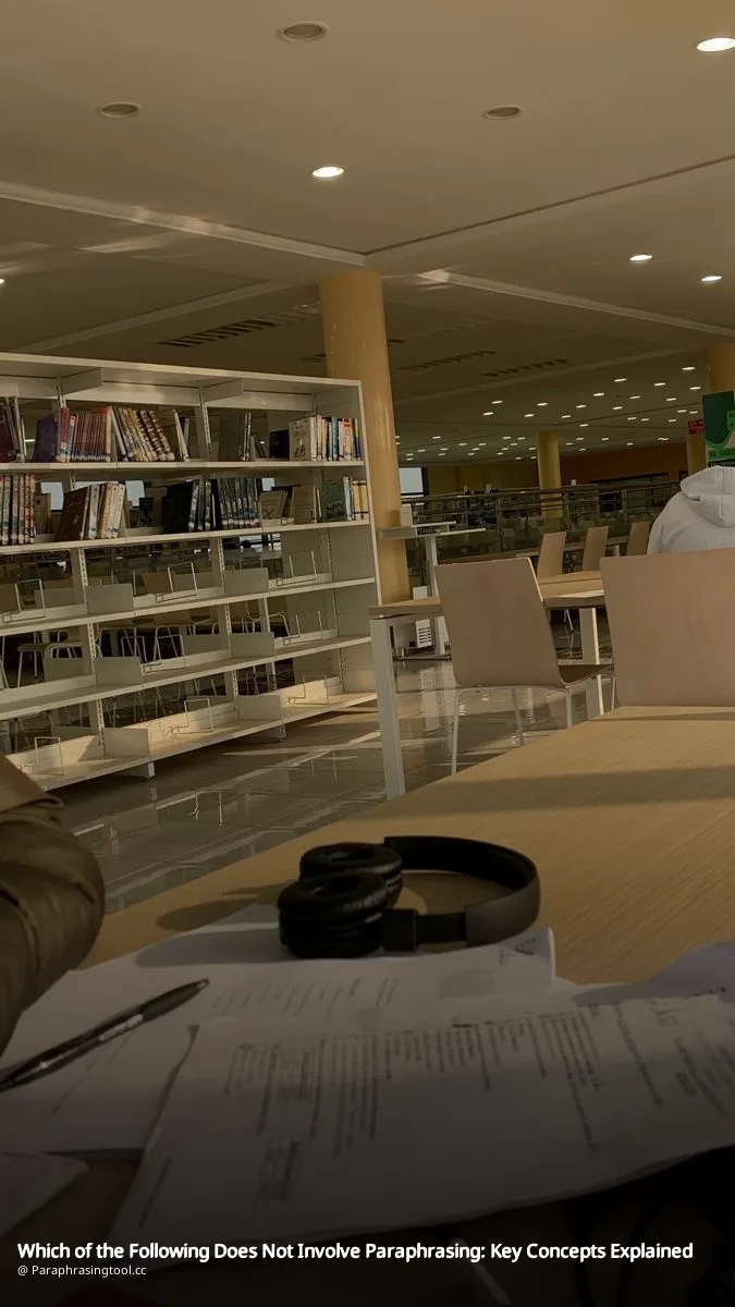 Which of the Following Does Not Involve Paraphrasing: Key Concepts Explained