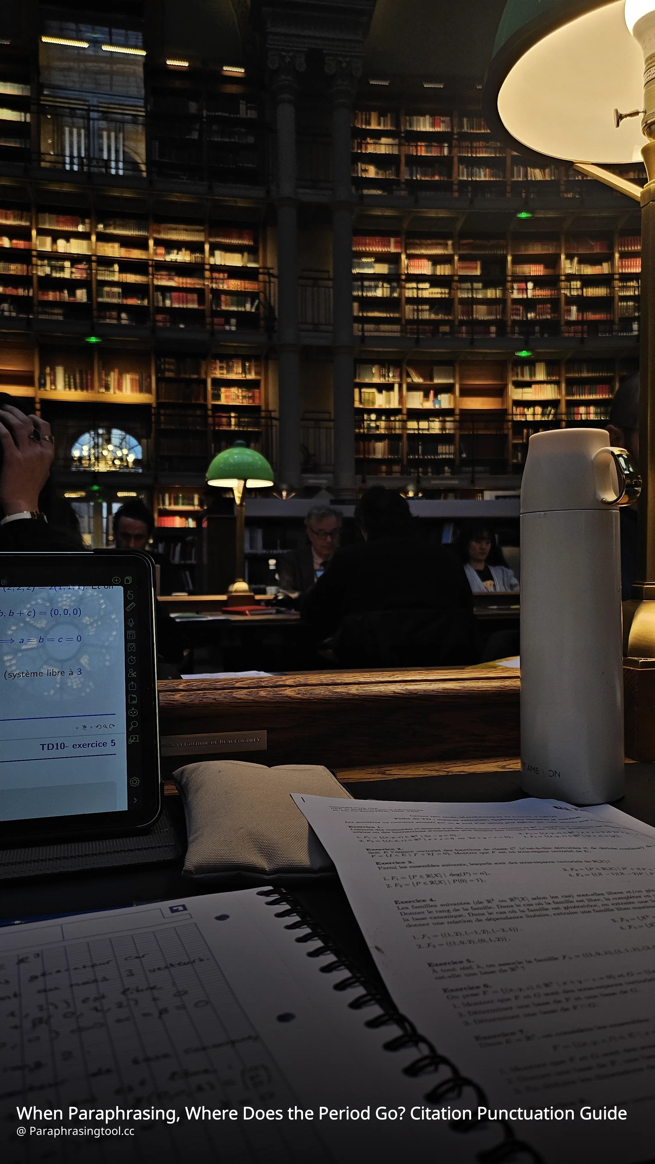 When Paraphrasing, Where Does the Period Go? Citation Punctuation Guide