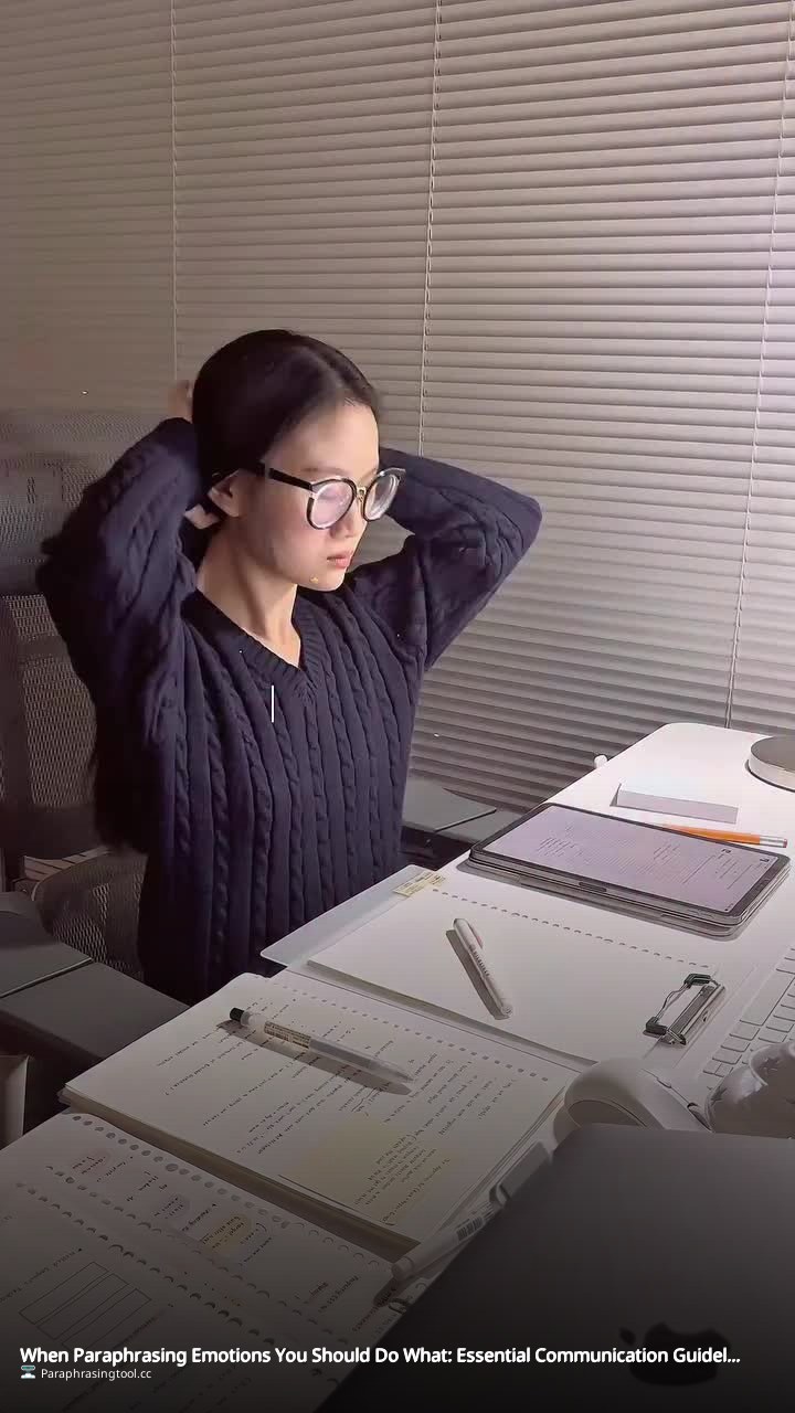 When Paraphrasing Emotions You Should Do What: Essential Communication Guidelines