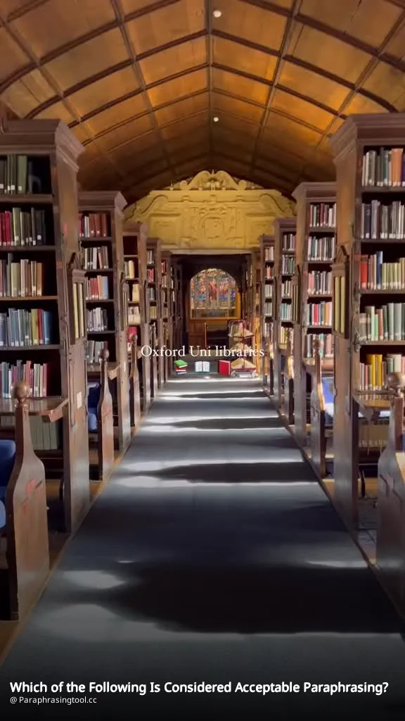 Which of the Following Is Considered Acceptable Paraphrasing?