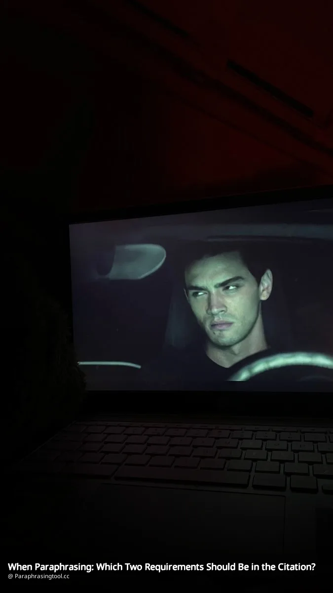 When Paraphrasing: Which Two Requirements Should Be in the Citation?