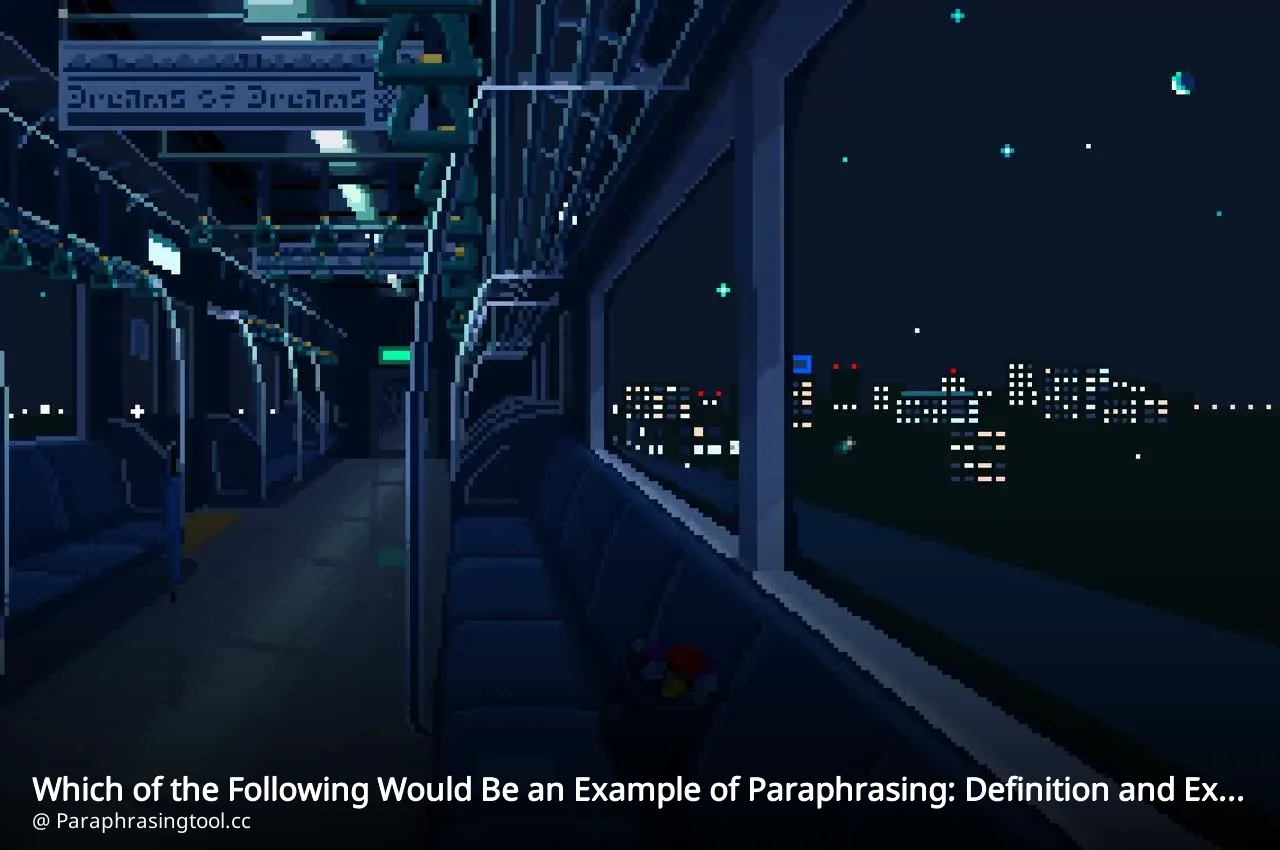 Which of the Following Would Be an Example of Paraphrasing: Definition and Examples