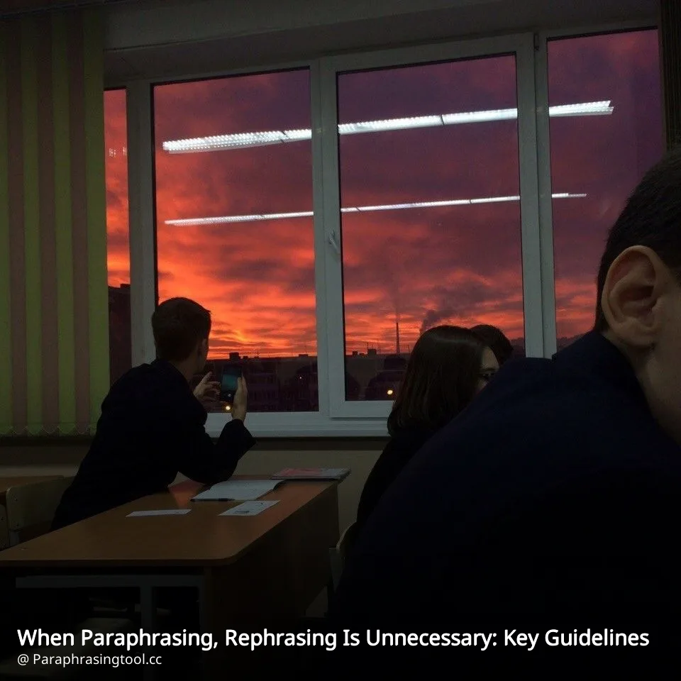 When Paraphrasing, Rephrasing Is Unnecessary: Key Guidelines