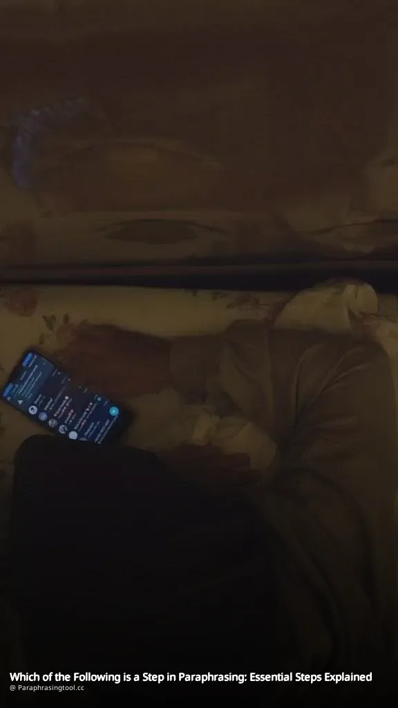 Which of the Following is a Step in Paraphrasing: Essential Steps Explained