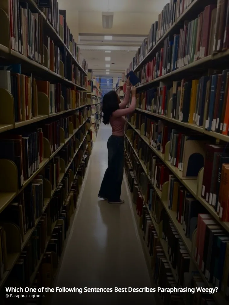 Which One of the Following Sentences Best Describes Paraphrasing Weegy?