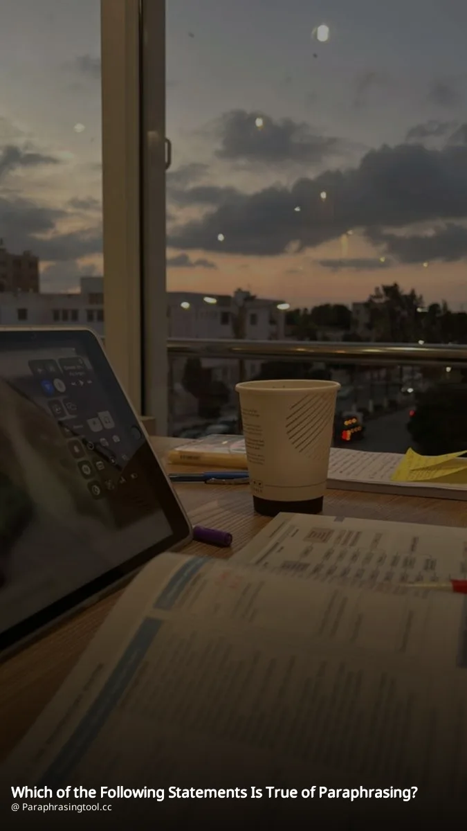 Which of the Following Statements Is True of Paraphrasing?