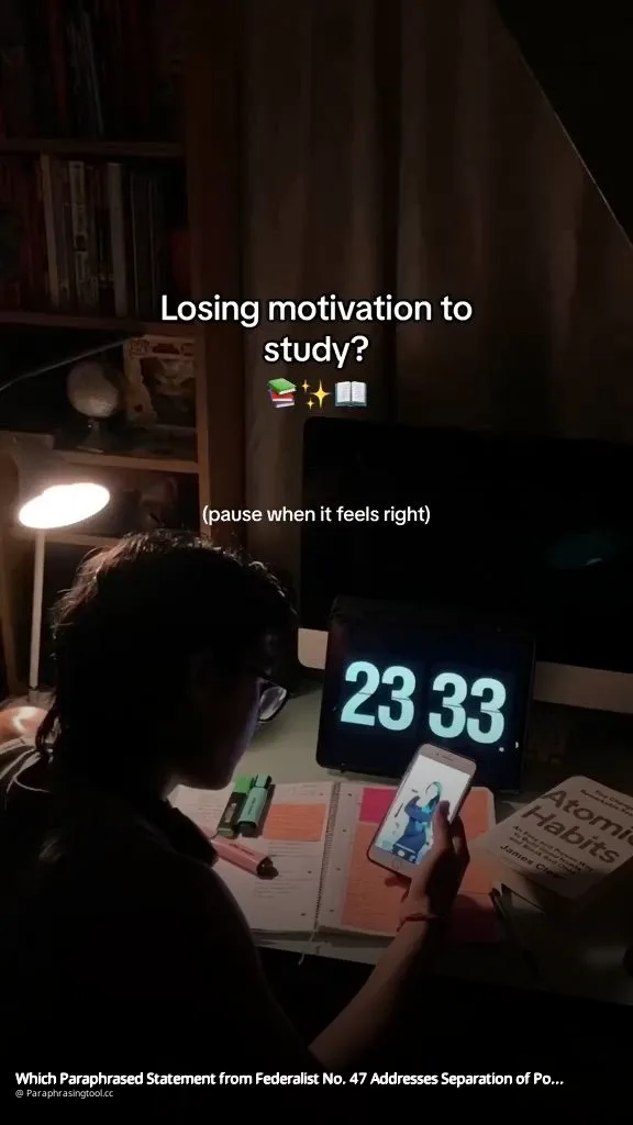 Which Paraphrased Statement from Federalist No. 47 Addresses Separation of Powers?