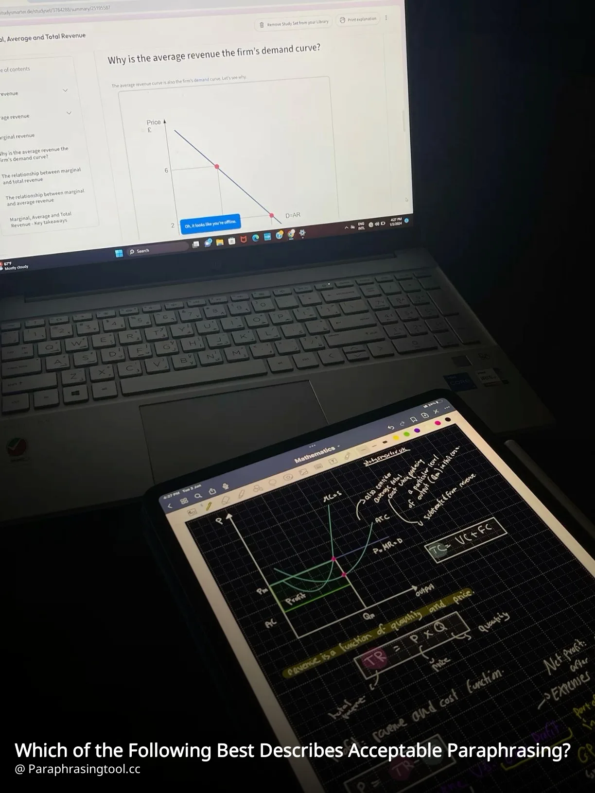 Which of the Following Best Describes Acceptable Paraphrasing?
