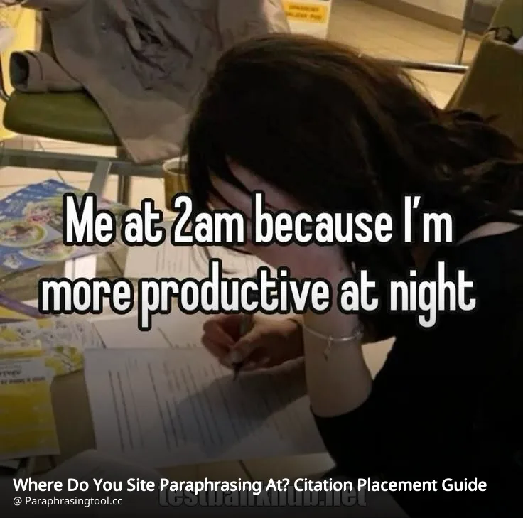 Where Do You Site Paraphrasing At? Citation Placement Guide