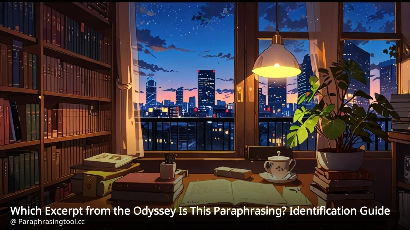 Which Excerpt from the Odyssey Is This Paraphrasing? Identification Guide