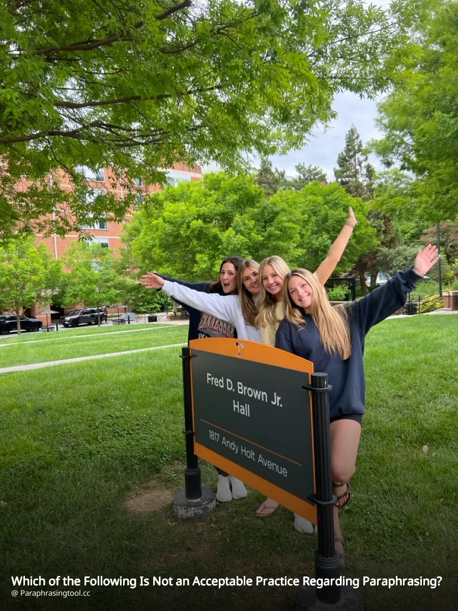 Which of the Following Is Not an Acceptable Practice Regarding Paraphrasing?