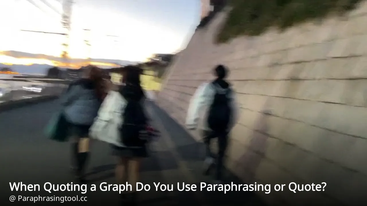 When Quoting a Graph Do You Use Paraphrasing or Quote?
