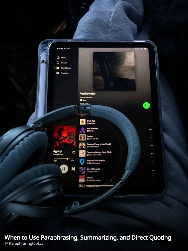 When to Use Paraphrasing, Summarizing, and Direct Quoting