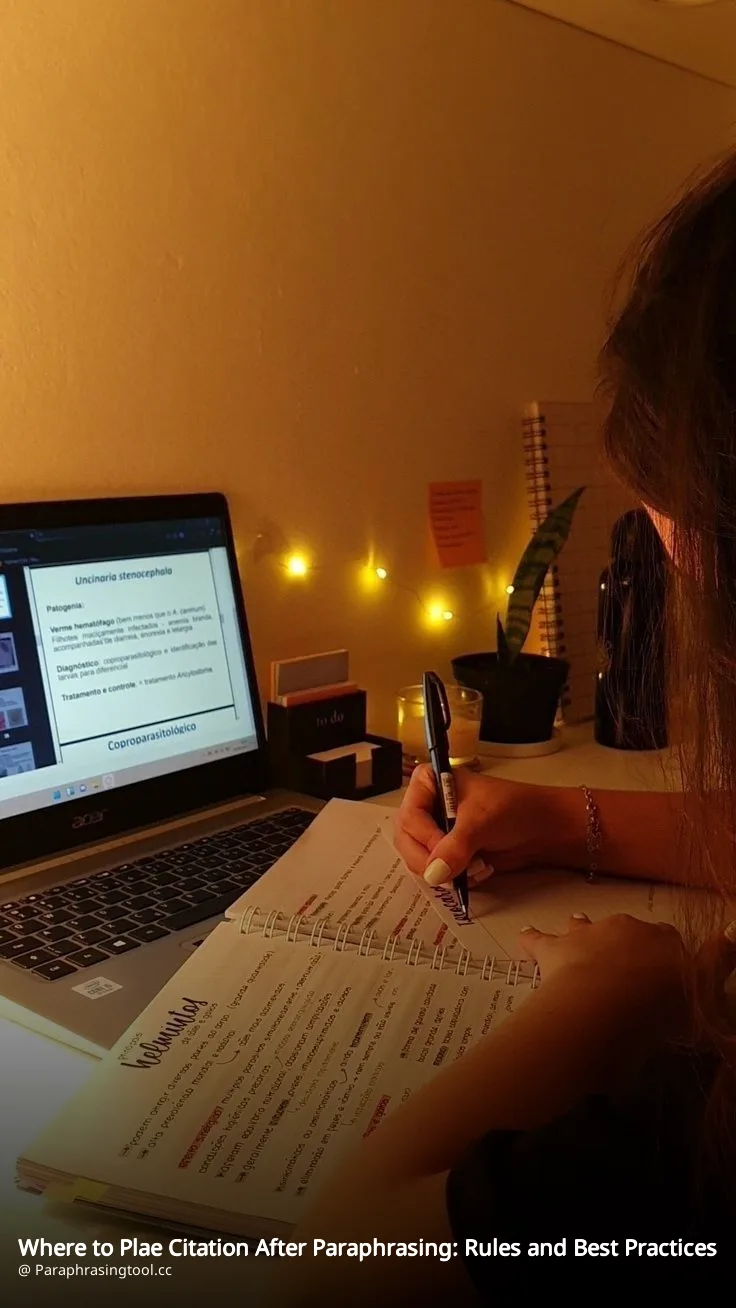 Where to Plae Citation After Paraphrasing: Rules and Best Practices