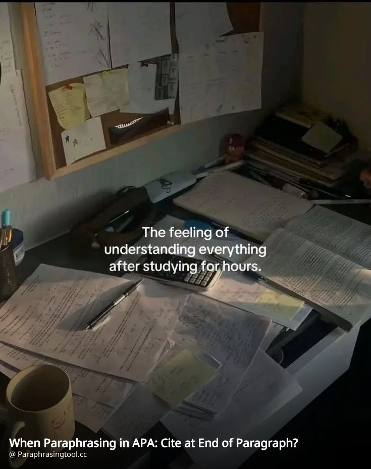 When Paraphrasing in APA: Cite at End of Paragraph?