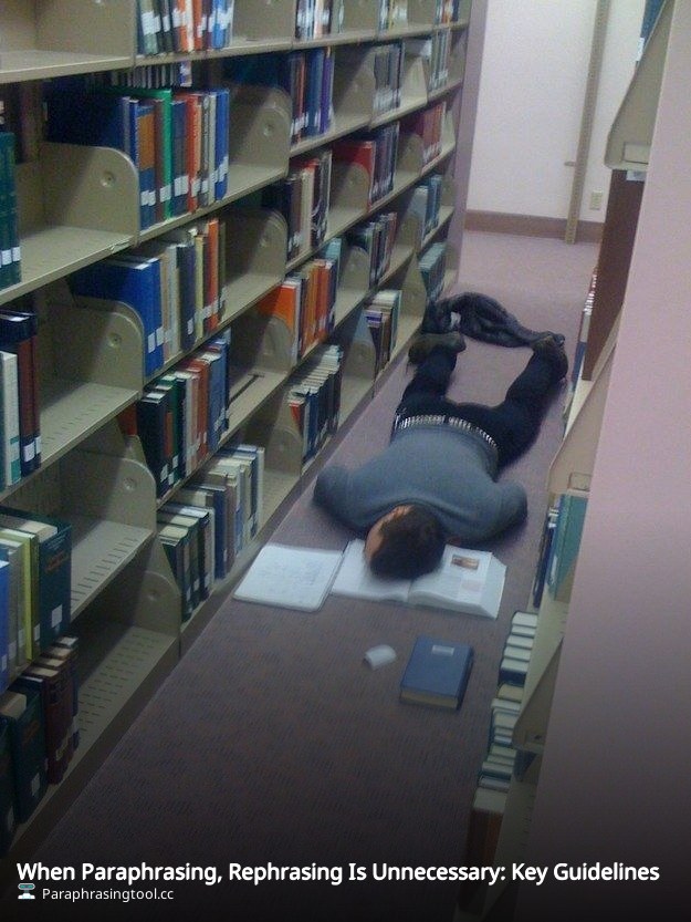 When Paraphrasing, Rephrasing Is Unnecessary: Key Guidelines