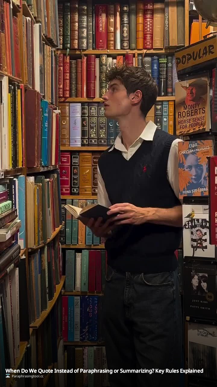 When Do We Quote Instead of Paraphrasing or Summarizing? Key Rules Explained