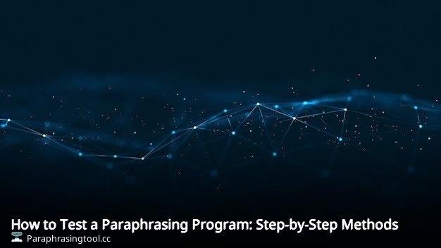 How to Test a Paraphrasing Program: Step-by-Step Methods
