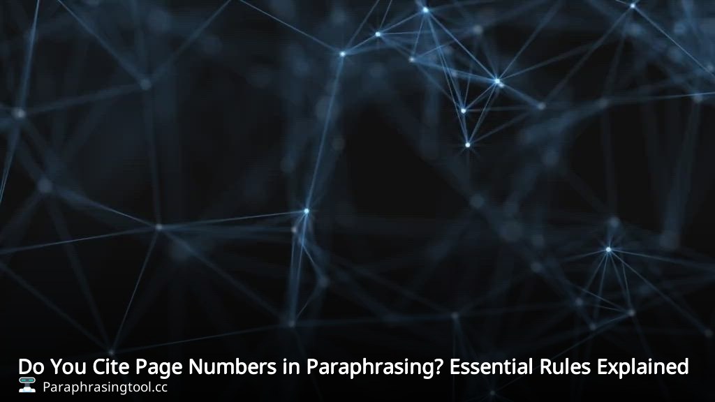 Do You Cite Page Numbers in Paraphrasing? Essential Rules Explained