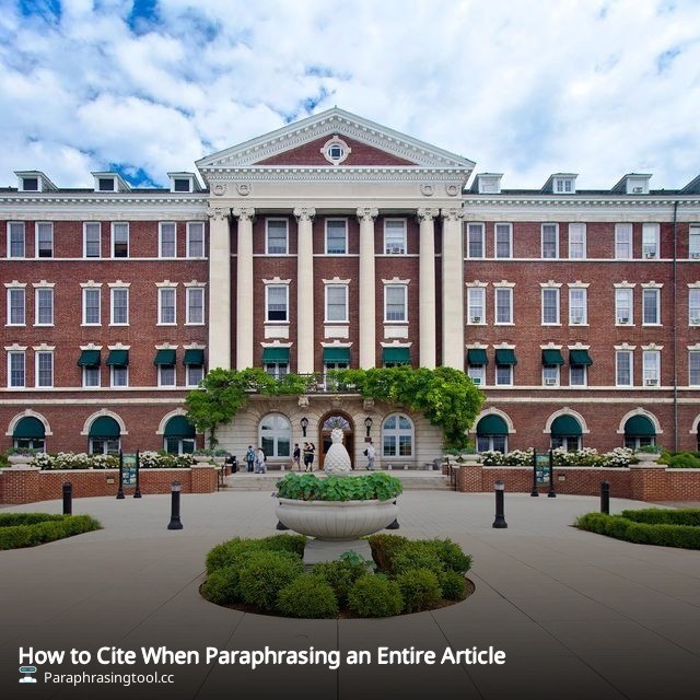 How to Cite When Paraphrasing an Entire Article