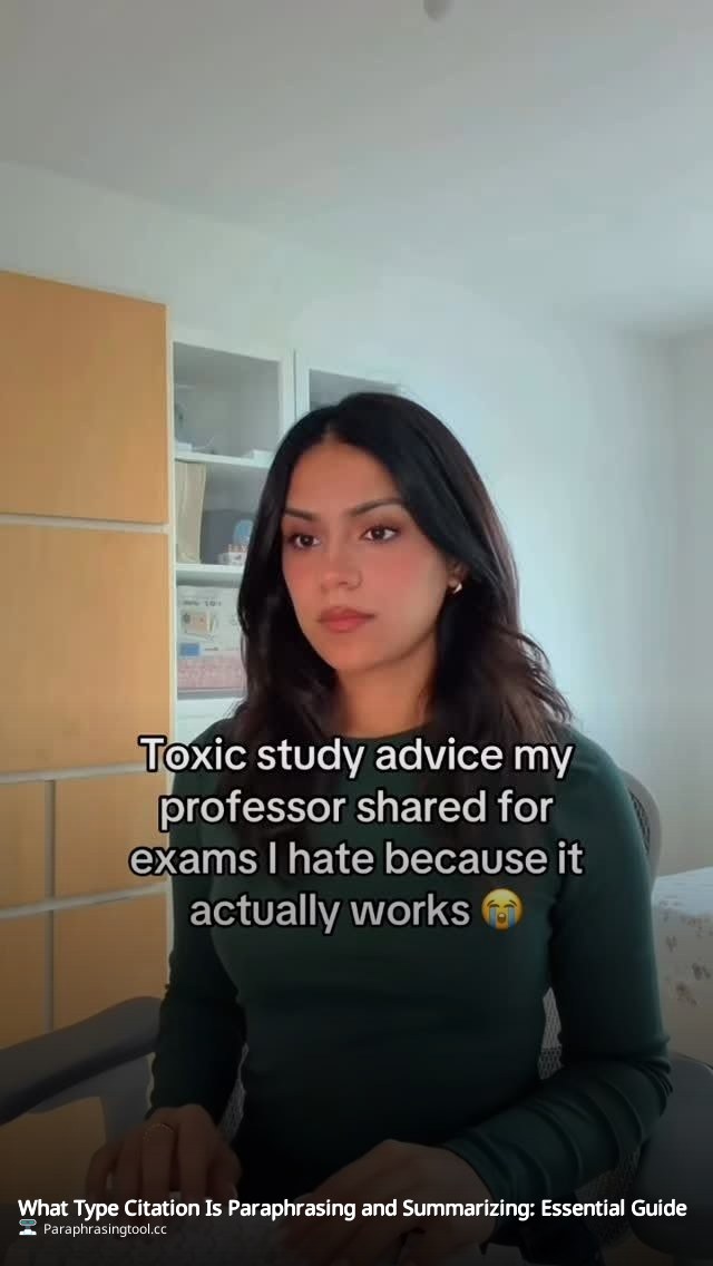 What Type Citation Is Paraphrasing and Summarizing: Essential Guide