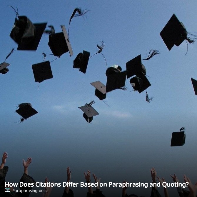 How Does Citations Differ Based on Paraphrasing and Quoting?