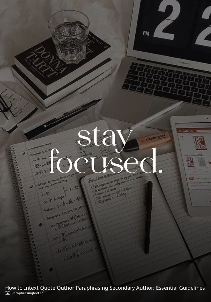 How to Intext Quote Quthor Paraphrasing Secondary Author: Essential Guidelines