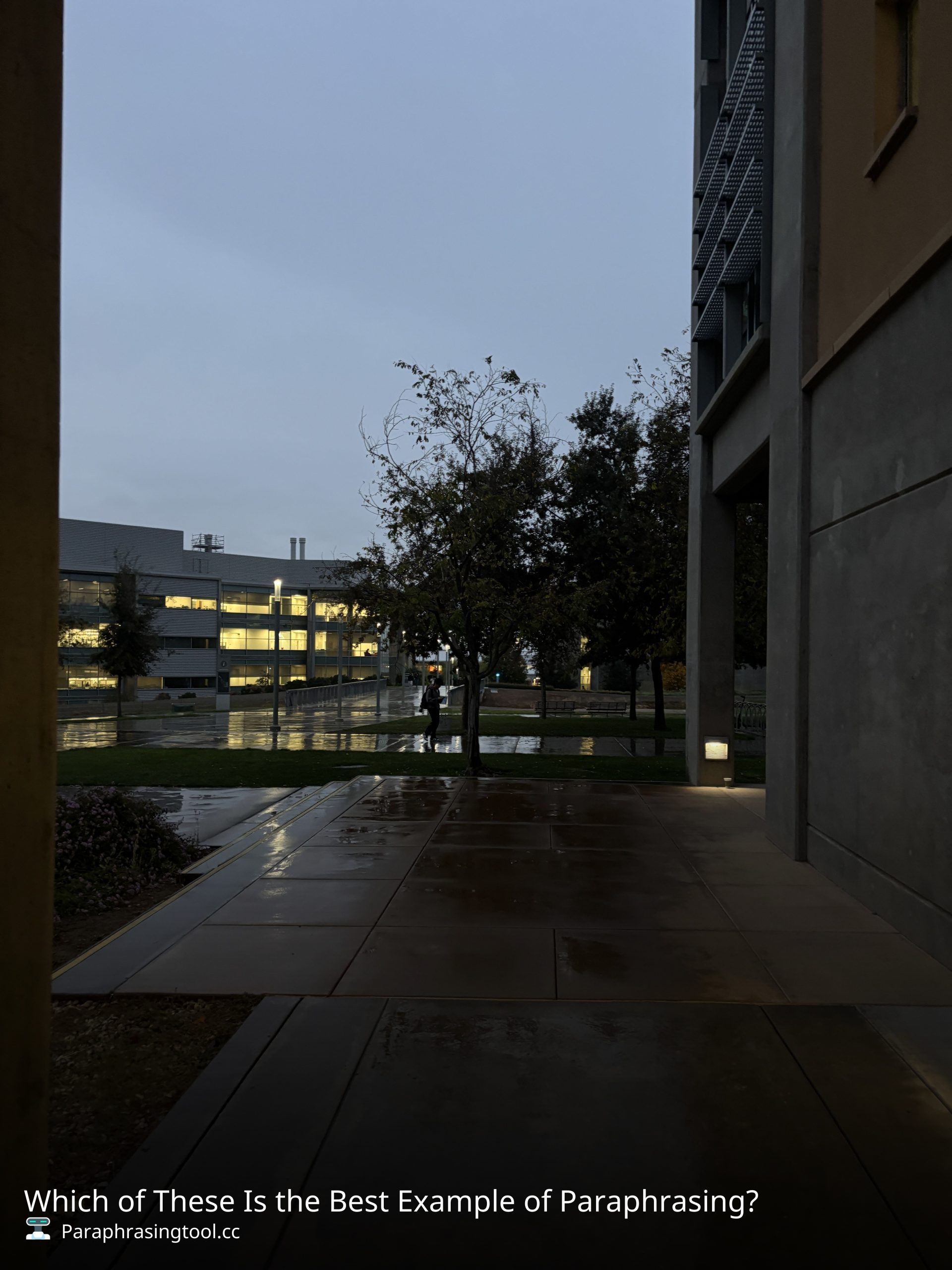 Which of These Is the Best Example of Paraphrasing?