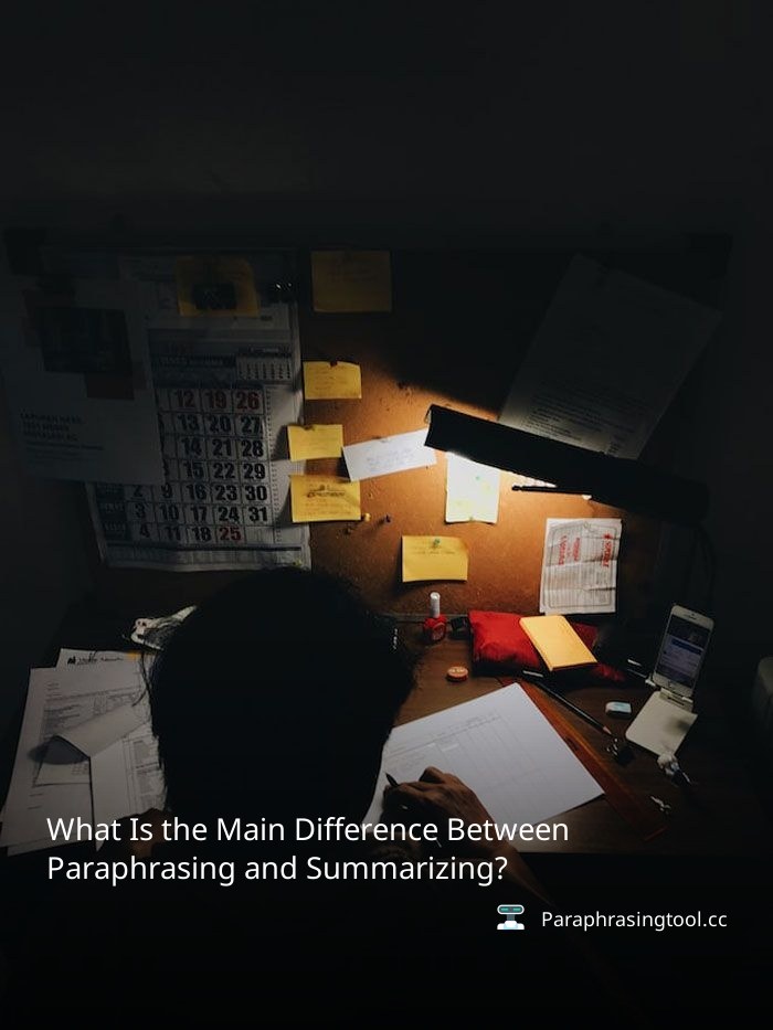 What Is the Main Difference Between Paraphrasing and Summarizing?