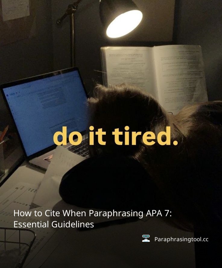 How to Cite When Paraphrasing APA 7: Essential Guidelines
