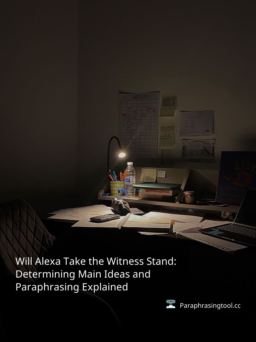 Will Alexa Take the Witness Stand: Determining Main Ideas and Paraphrasing Explained